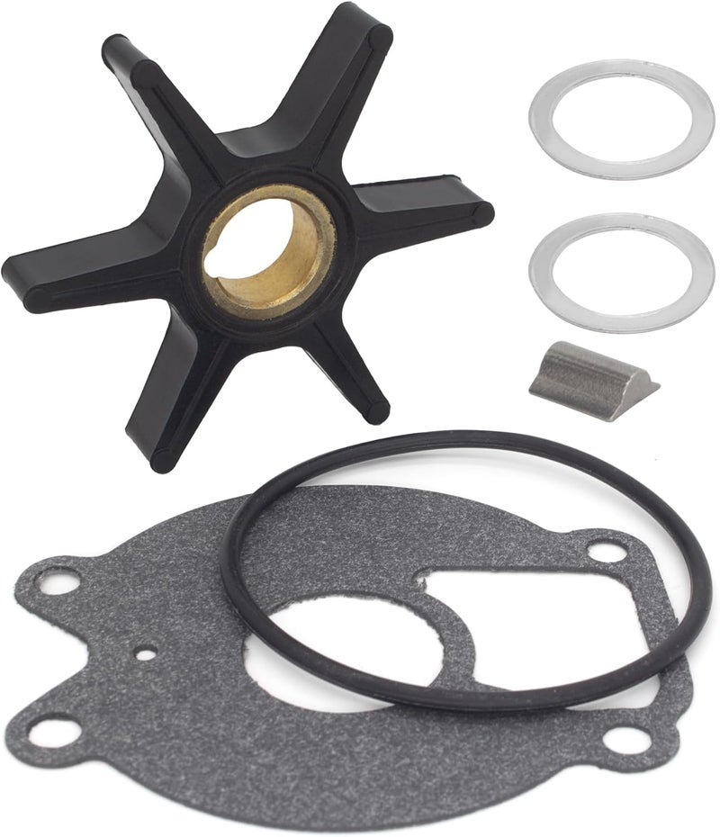QUICKMARINER QuickMarine 8508910 Water Pump Impeller Service Kit for Mercury Marine 13.5 15 18 25 HP Outboard Motor Replacement 47-8508910 47-850893 47-8M0027792 Sierra 18-3057 with Key and Gasket - Image 1